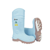 Women's CSA Approved Safety Boots - Waterproof PU Steel Toe Rubber Boots ASTM F2413-18 Acid & Oil Resistant-Blue