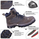 Right diagram of Steel toe boots Whale Martin Shoes--Dark Brown