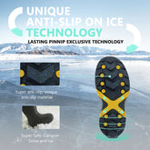 Snow Conquer series gray PU boots feature unique Anti-Slip on Ice technology