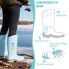 男性用 CSA 承認安全ブーツ - 防水 PU スチールつま先ゴムブーツ ASTM F2413-18 耐酸・耐油性 - グレー