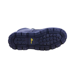 Elevation view of Steel toe boots Seals Martin Shoes--Dark Grey