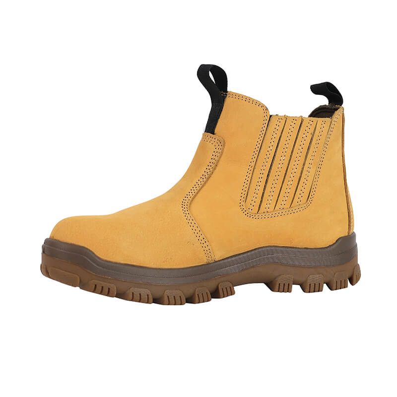 Left diagram of Steel toe boots Whale Chelsea-Wheat