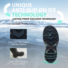 Snow Conquer series PU boots feature unique Anti-Slip on Ice technology