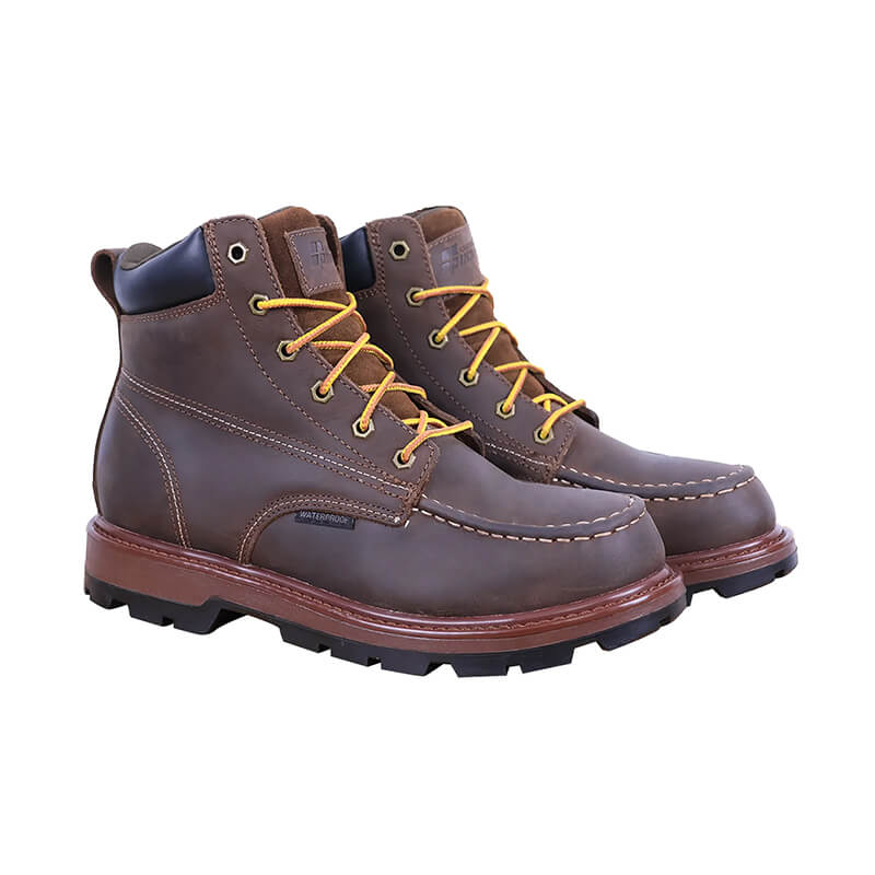 Steel toe boots Seals--Dark Brown